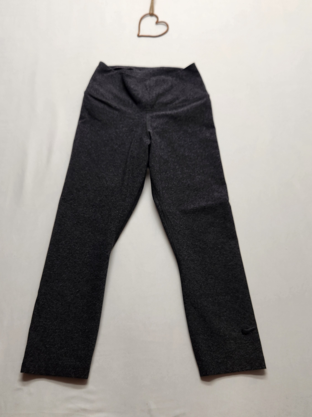 ⭐ Nike Dri-FIT One Legend Charcoal Grey Cropped Leggings Yoga Size Small